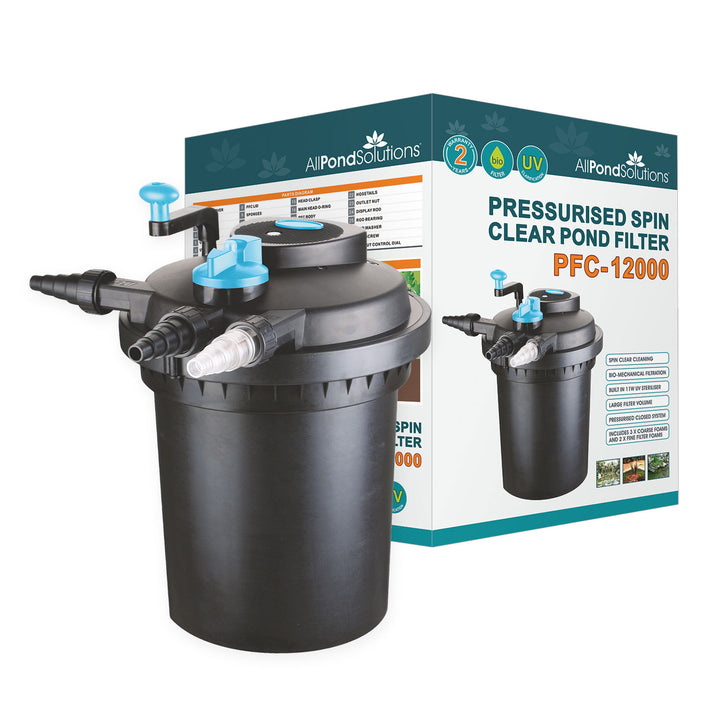 AllPondSolutions 12000L Pressurised Pond Filter Easy Clean PFC-12000-ECOKIT