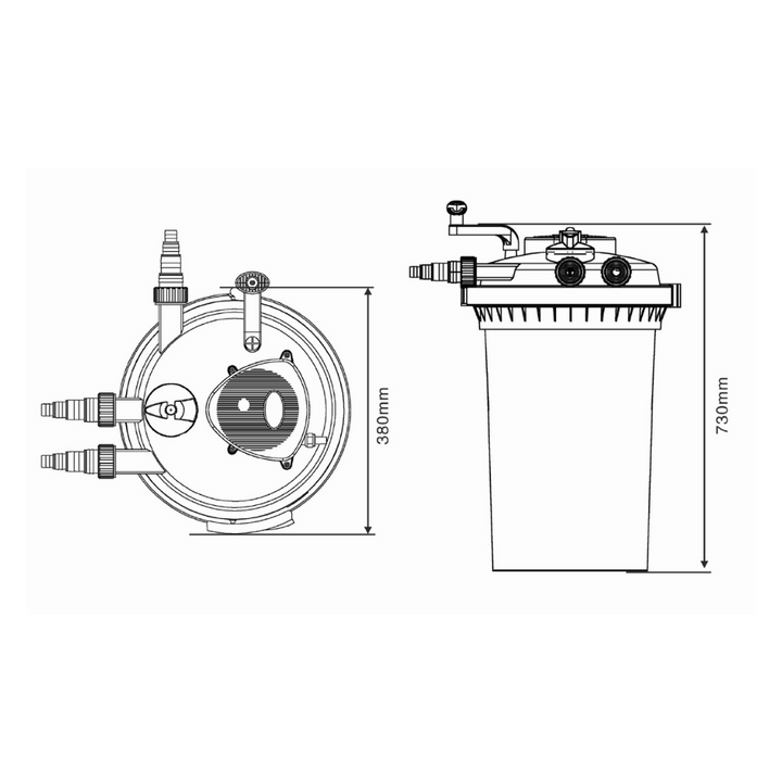 AllPondSolutions 20000L Pressurised Pond Filter 18w UV Easy Clean PFC-20000